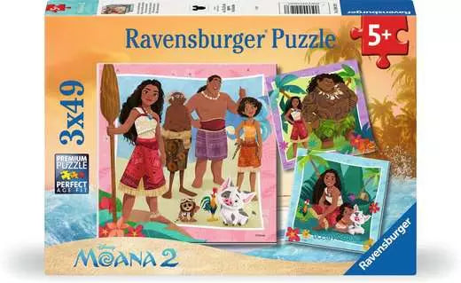 Moana 2 Off To New Adventures 3x49 pc Puzzle Ravensburger
