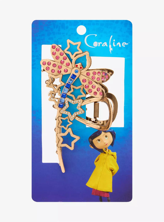 Coraline Dragonfly Rhinestone Claw Clip HT/BL