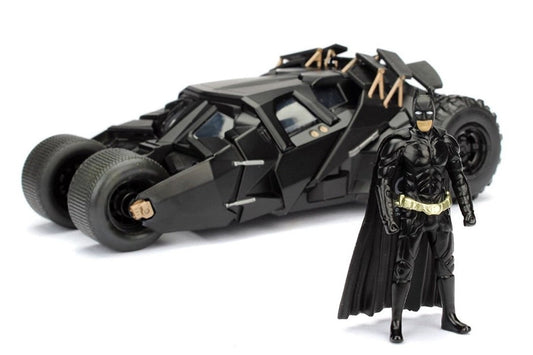 Jada 1/24 "The Dark Knight" Batmobile w/ Batman Figure - 2008 HPD