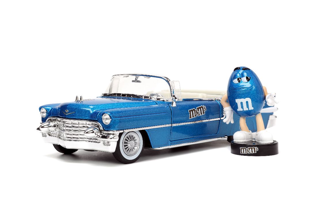 Jada 1/24 "Hollywood Rides" 1956 Cadillac with BLUE M&M