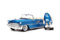Jada 1/24 "Hollywood Rides" 1956 Cadillac with BLUE M&M
