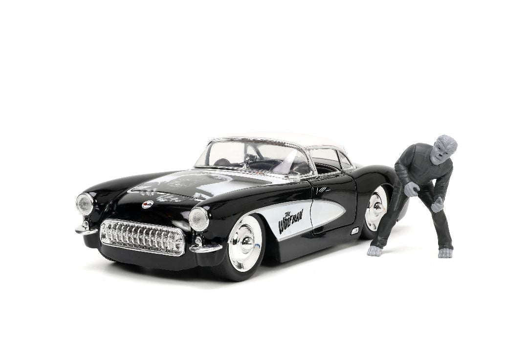 Jada 1/24 "Hollywood Rides" 1957 Corvette with The Wolfman HPD