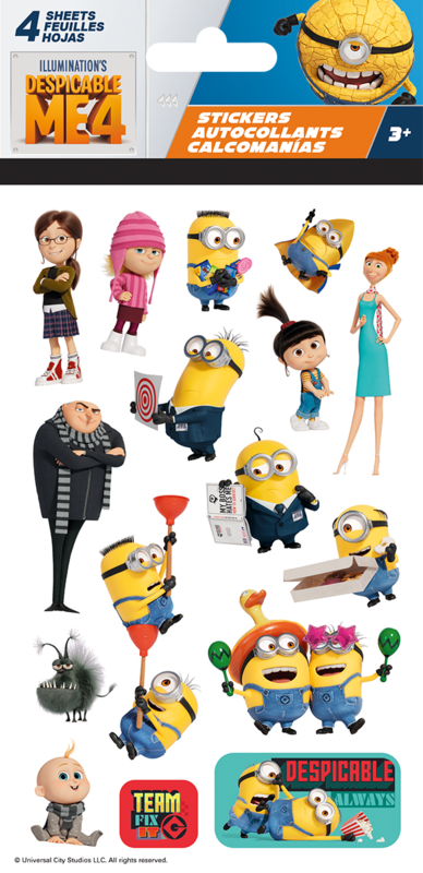 ILLUMINATION - DESPICABLE ME 4-STANDARD 4 SHEET STICKERS Trends