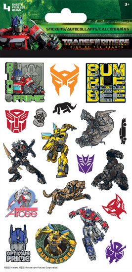 TRANSFORMERS - RISE OF THE BEAST - STANDARD 4 SHEET STICKERS Trends
