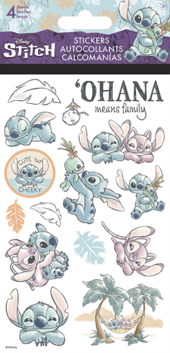 DISNEY - SKETCH BOOK STITCH-STANDARD 4 SHEET STICKERS