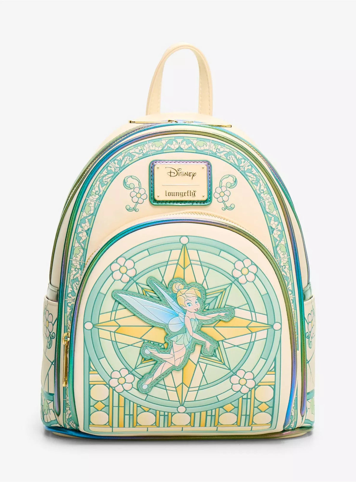 Loungefly Disney Peter Pan Tinker Bell Iridescent Stained Glass Mini Backpack HT/BL