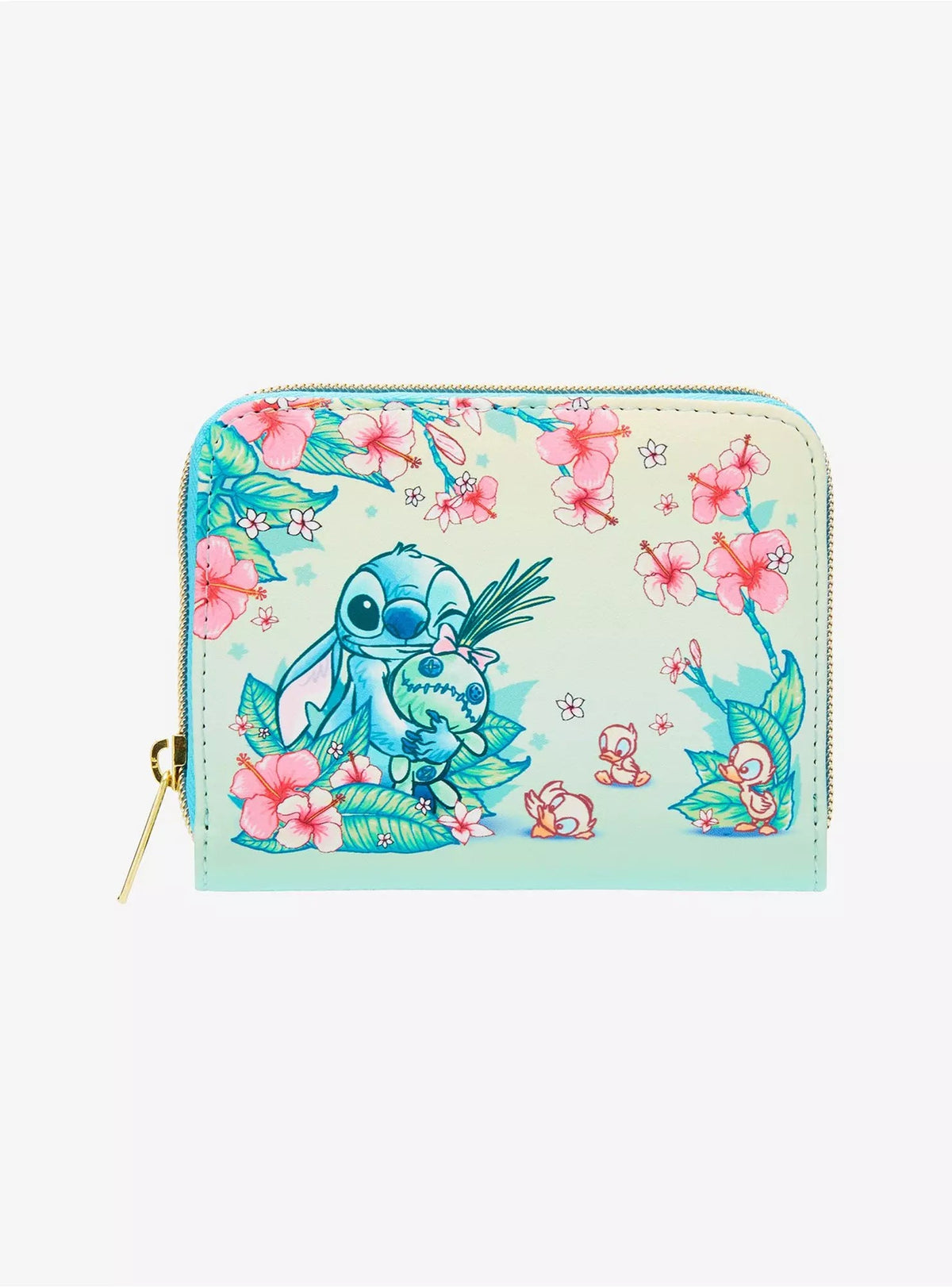 Loungefly Disney Stitch Floral Mini Zipper Wallet HT/BL