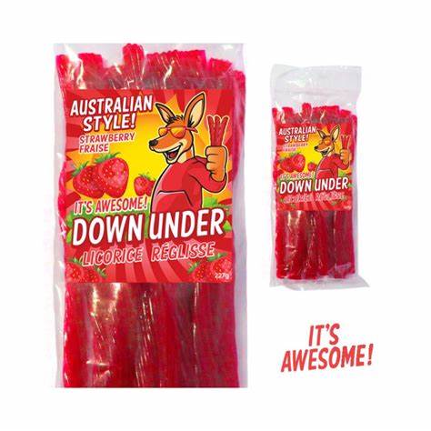Down Under Licorice Strwbry 8oz Confiserie et cie