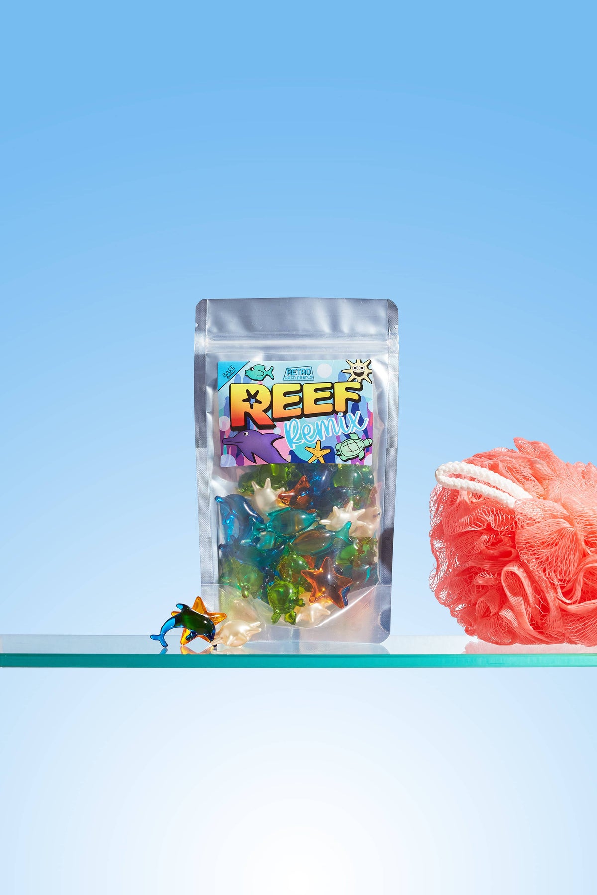 Perles de bain rétro - Reef Remix. Paquet de 30 perles sur le thème de l'océan Bare Boutique