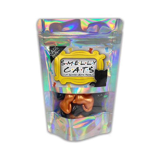 Chats malodorants. Perles de bain en forme de chat. Fraise et pêche Bare Boutique