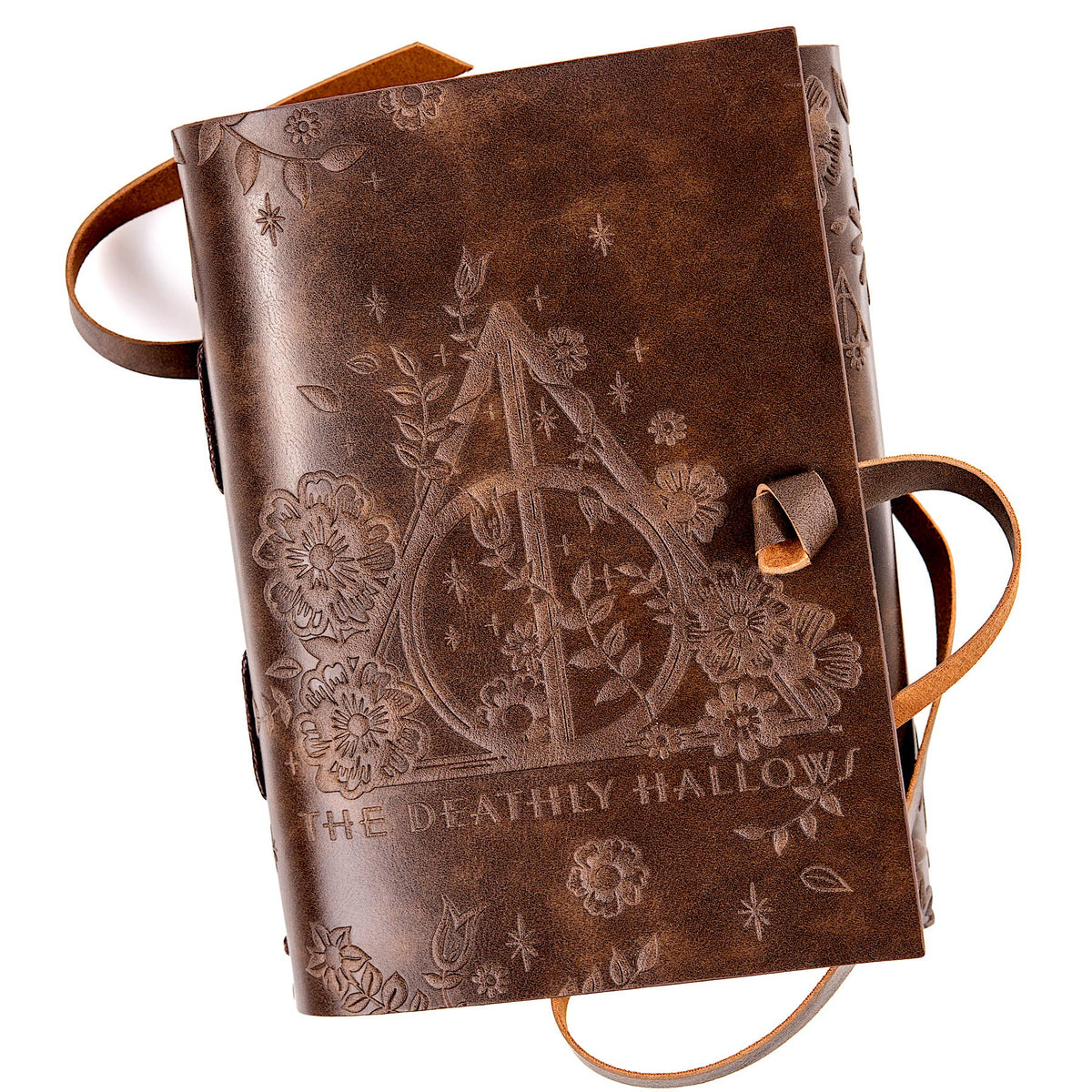 Journal enveloppé en cuir Harry Potter Deathly Hallows