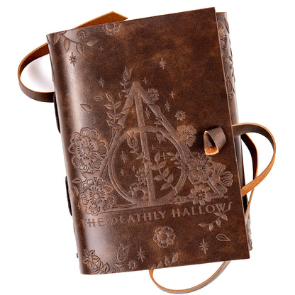 Journal enveloppé en cuir Harry Potter Deathly Hallows