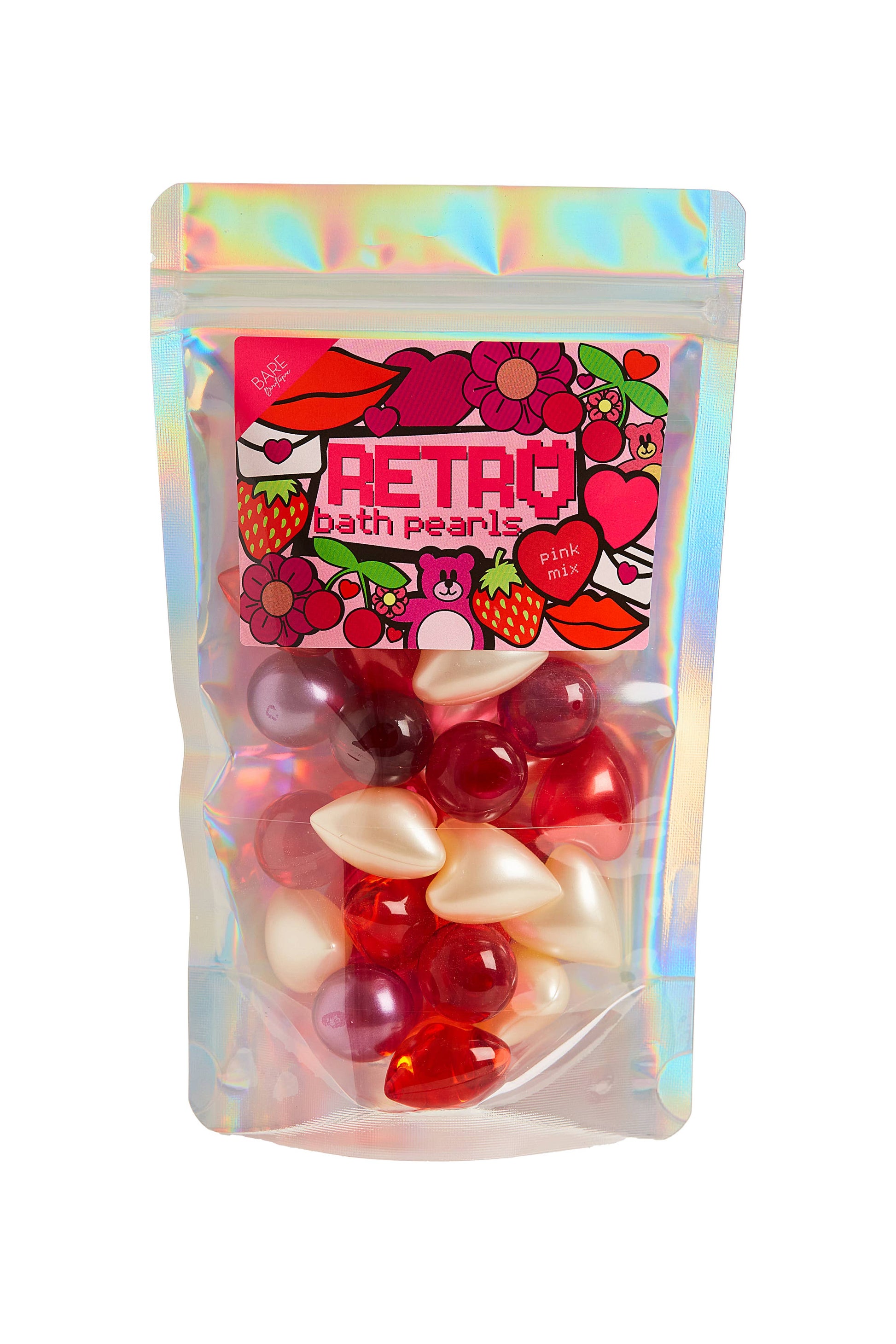Lot de 30 perles de bain rétro des années 90. Édition Saint-Valentin Bare Boutique