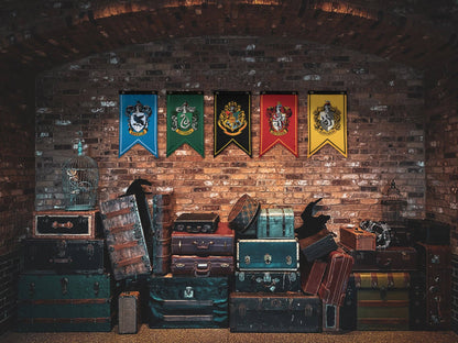 Ensemble de bannières et drapeaux Harry Potter Wizarding House (12 « x 20")