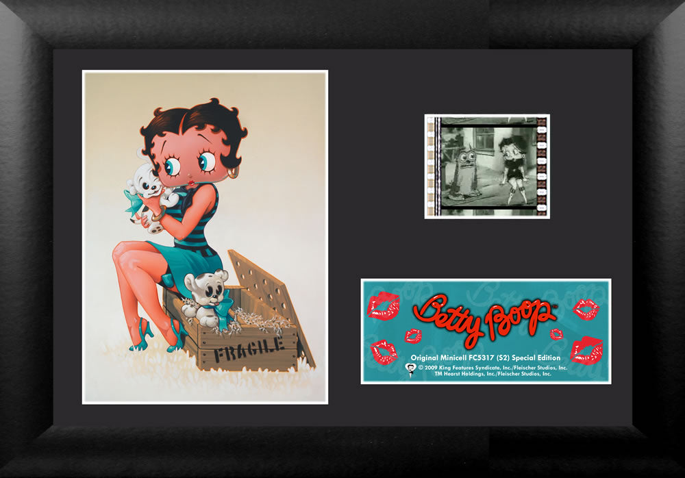 Betty Boop (Betty and Puppies) Minicell FilmCells Framed Desktop Presentation