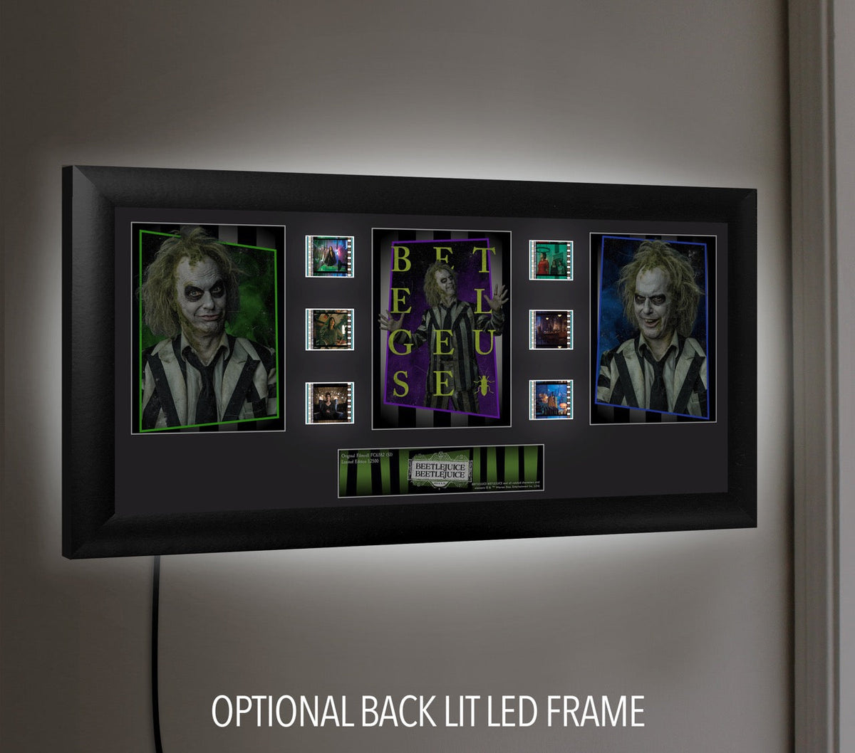 Beetlejuice Beetlejuice (S1) Limited Edition Trio Framed FilmCells Presentation
