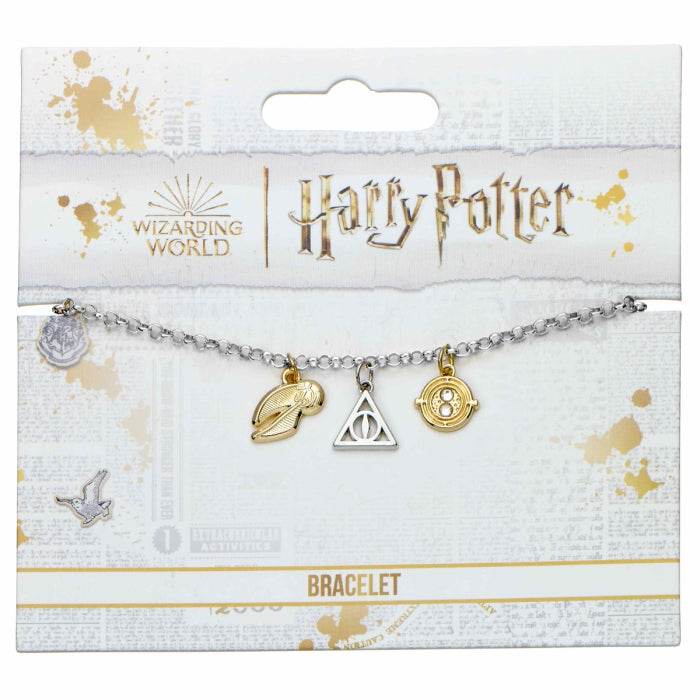 Bracelet à breloques Harry Potter avec trois breloques