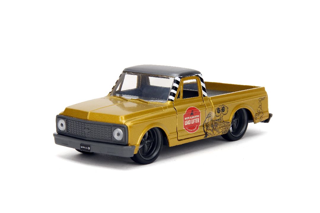 Jada 1/32 "Hollywood Rides" - Disney Pixar - 1972 Chevy Cheyenne (Wall-E Theme) - Metallic Yellow HPD