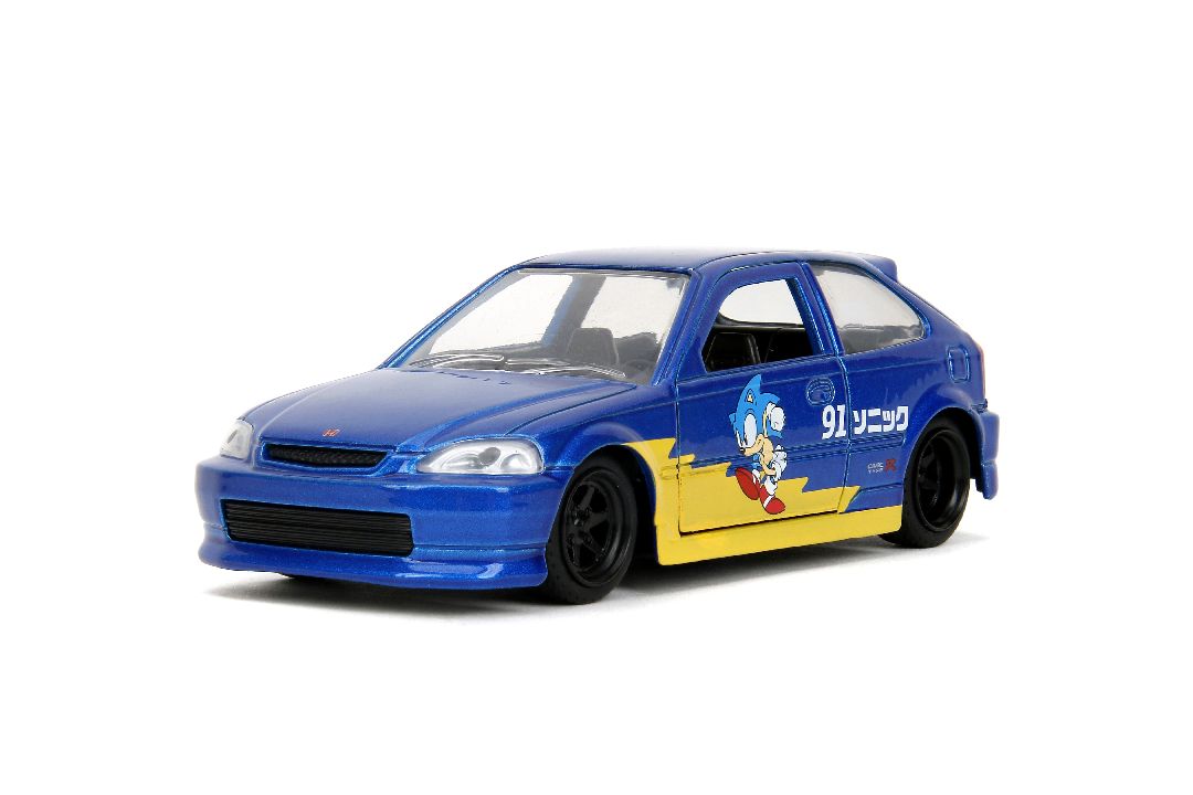 Jada 1/32 "Hollywood Rides" - 1997 Honda Civic Type-R (Sonic the Hedgehog Theme)