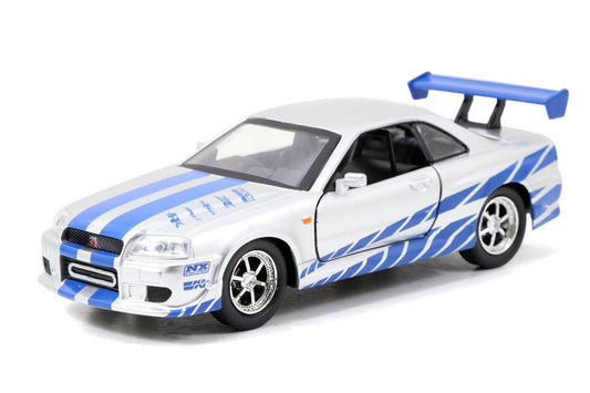 Jada 1/32 "Fast & Furious" Brian's Nissan Skyline GT-R (R34) Silver