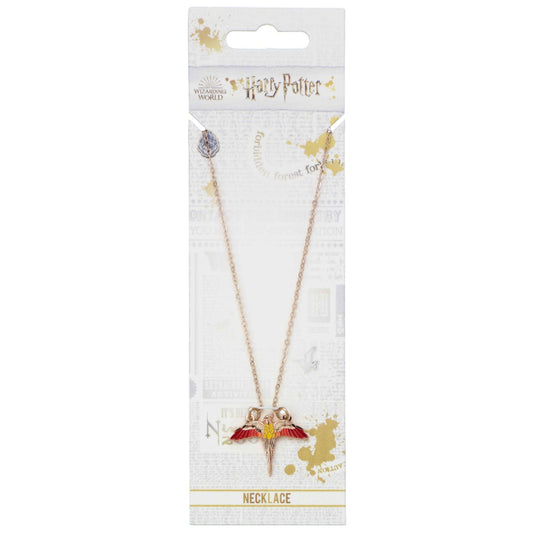 Collier Fawkes officiel de Harry Potter plaqué or rose